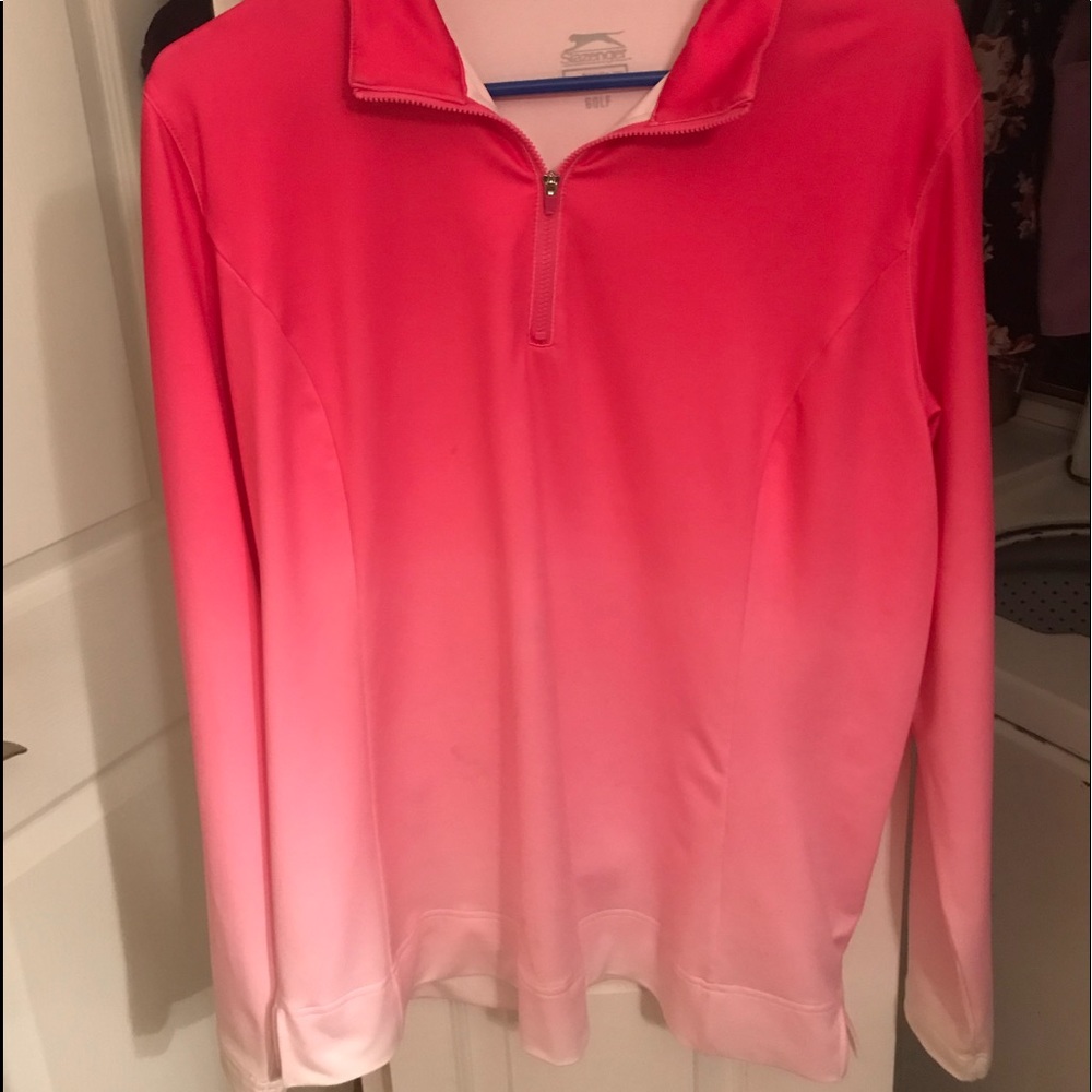 Long sleeve pink pull over